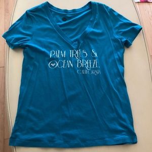 Roxy T-shirt- California - turquoise blue XL